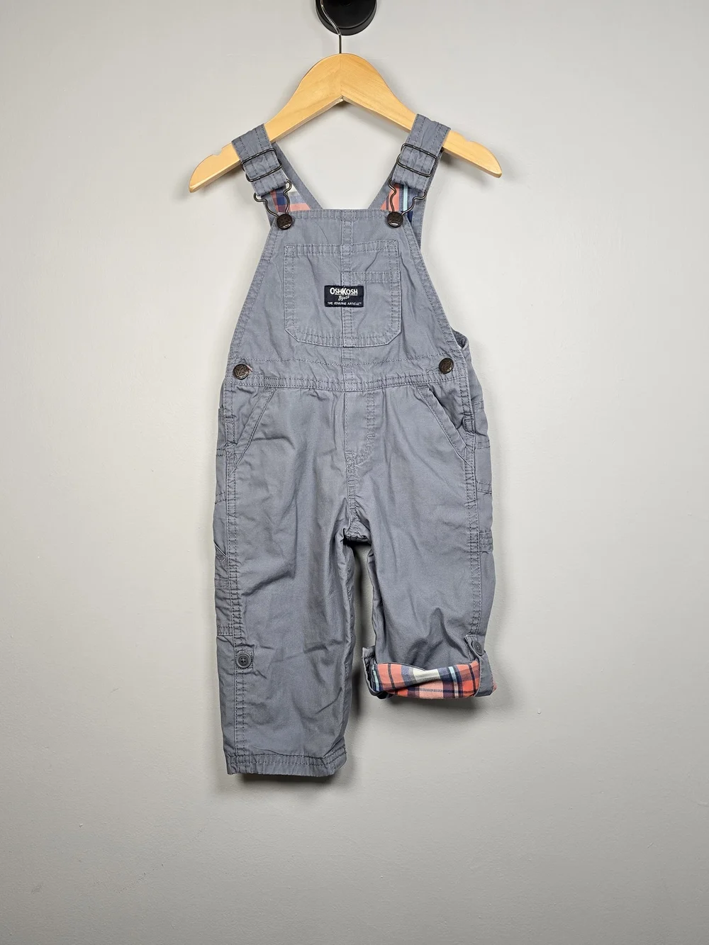 OshKosh B'gosh Boys' Gray Cotton Overalls